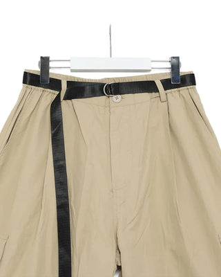 D-ring belt Bermuda shorts