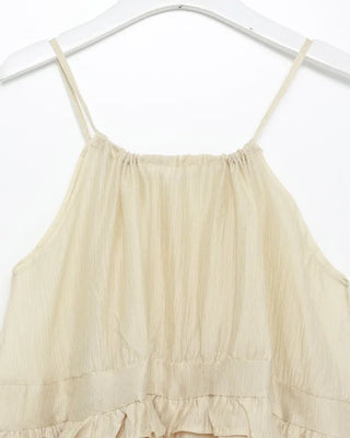 Frilled hem chiffon blouse