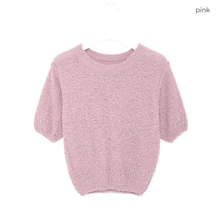 Soft half-sleeve knit