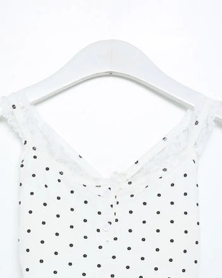 Cup-attached polka dot camisole