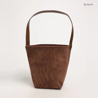 Simple suede tote bag