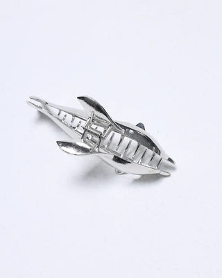 Silver dolphin hair clip