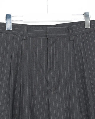 (Unisex) Pinstripe Double-Pleat Slacks