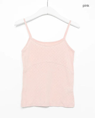 Cropped perforated tank top