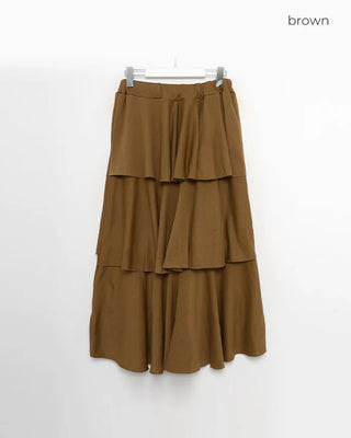 Three-tiered can-can long skirt