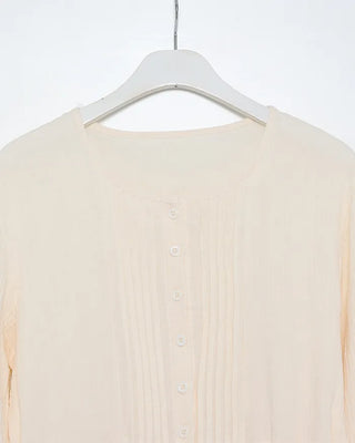 Shirred dress with strings