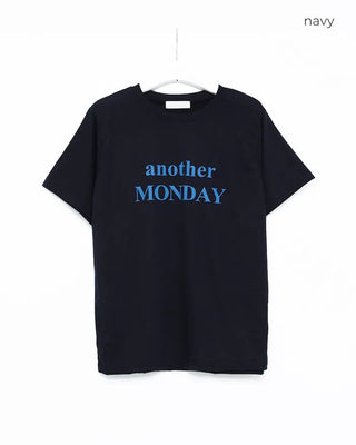 MONDAY Round Neck Half T-Shirt