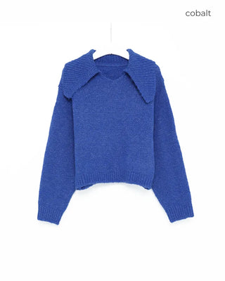 Big Collar Point Knit