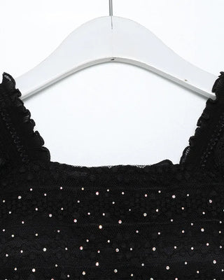 Cubic Lace Crop Sleeveless