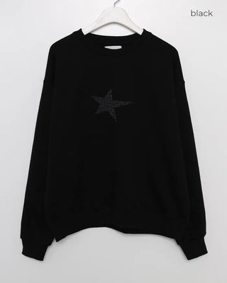 Front star embroidered sweatshirt