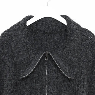 Color 2-Way Knit Hoodie