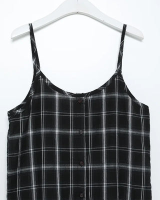 Checked sleeveless bustier
