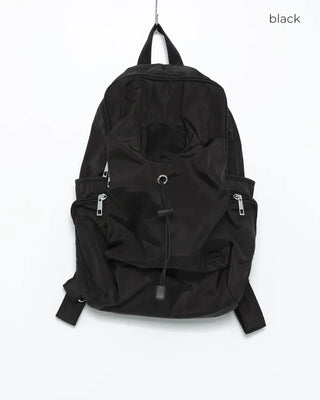 Drawstring Point Multi-Pocket Backpack