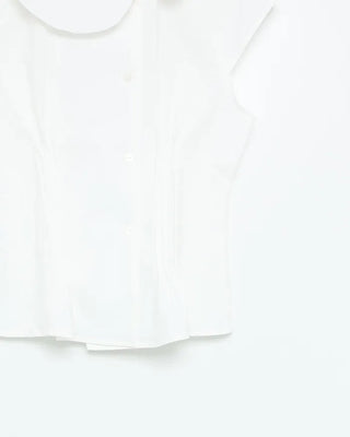 Big collar asymmetrical blouse
