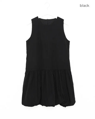 Balloon Shirred Mini Dress