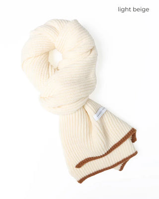Color-blocked ribbed scarf