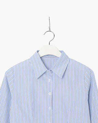 Striped Crop Long Sleeve Shirt