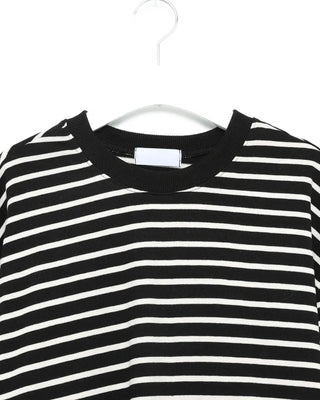 Round neck striped long-sleeve T-shirt