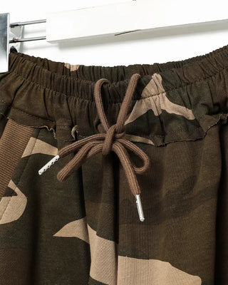 Camouflage Cut-Off Hem Easy Pants