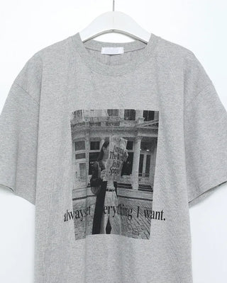 Photo print oversized T-shirt