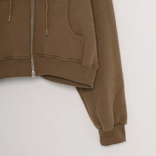 Cotton zip-up hoodie