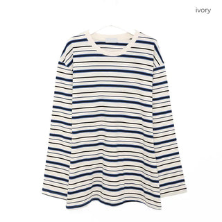 Striped Boxy Long-Sleeve T-Shirt