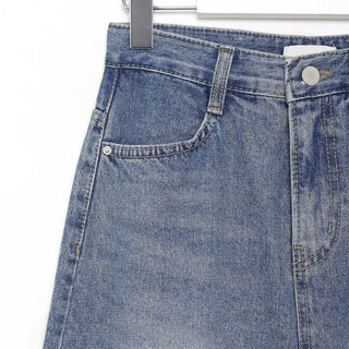 Denim long skirt