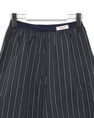 Loose-fit striped banding pants