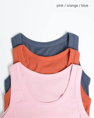 U-neck cropped ribbed tank top