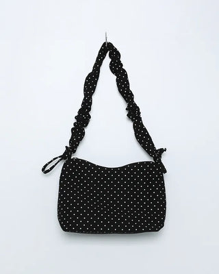 Dot Shirring Shoulder Bag