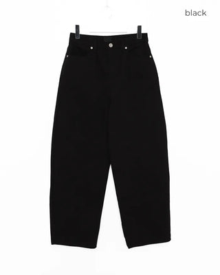 High-waisted balloon cotton pants