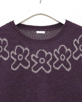Floral short-sleeved knit