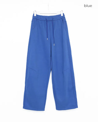Wide-leg sweatpants with elastic waistband
