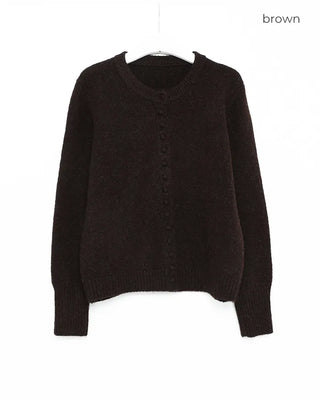 Color Button Knit Cardigan