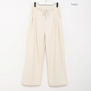 Corduroy strap wide pants