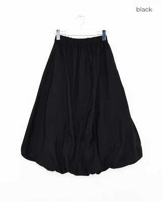 Elastic waist balloon nylon skirt