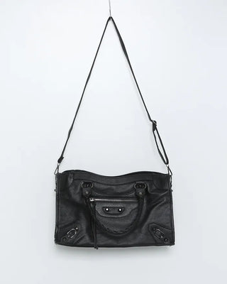 2-Way Studded Square Boston Bag