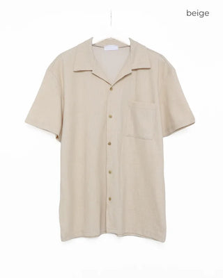 Pocket collar short-sleeved shirt