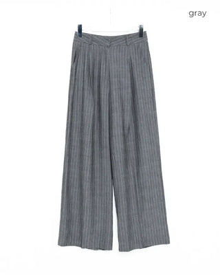 Striped wide slacks
