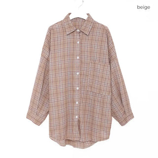Oversized check shirt