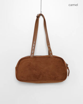 Suede Square Shoulder Bag