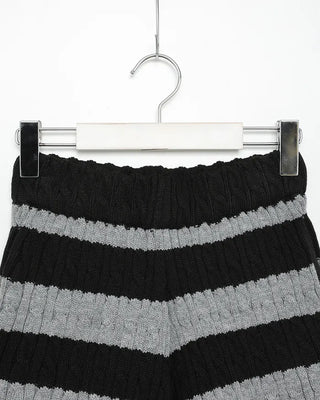 Striped knit shorts