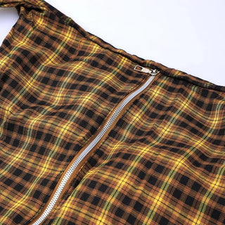 Checkered cloth big bag