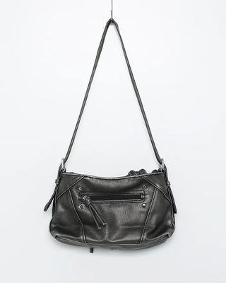 Vintage Washed Square Eyelet Shoulder Bag