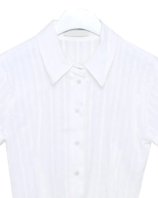 Cropped Line Half Sleeve Shirt