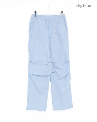 Checked Parachute Banding Pants