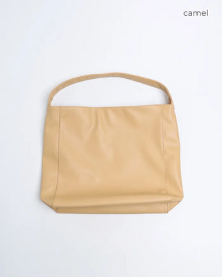 Vegan Leather Basic Shoulder Bag