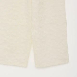 Flower embossed pants