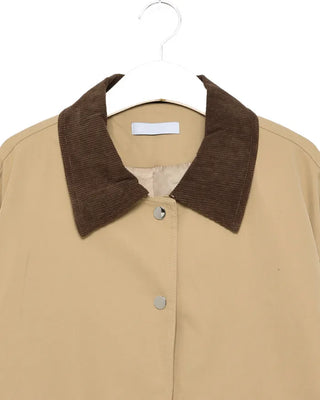 Two-tone cotton half jacket