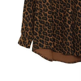 Leopard print oversized shirt
